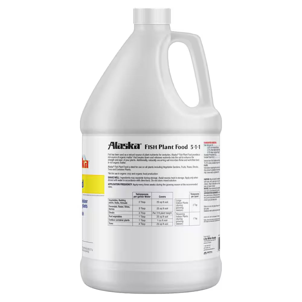 128 Oz. (1 Gal.) Organic Gardening Liquid Fish Emulsion Plant Food Fertilizer Concentrate 5-1-1