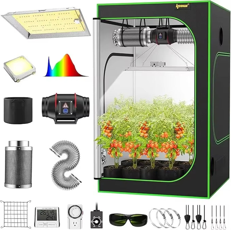 Planting Tent Kit Complete System, 2X2 Foot LED Plant Growth Light Dimming Full Spectrum Indoor Planting Tent Kit