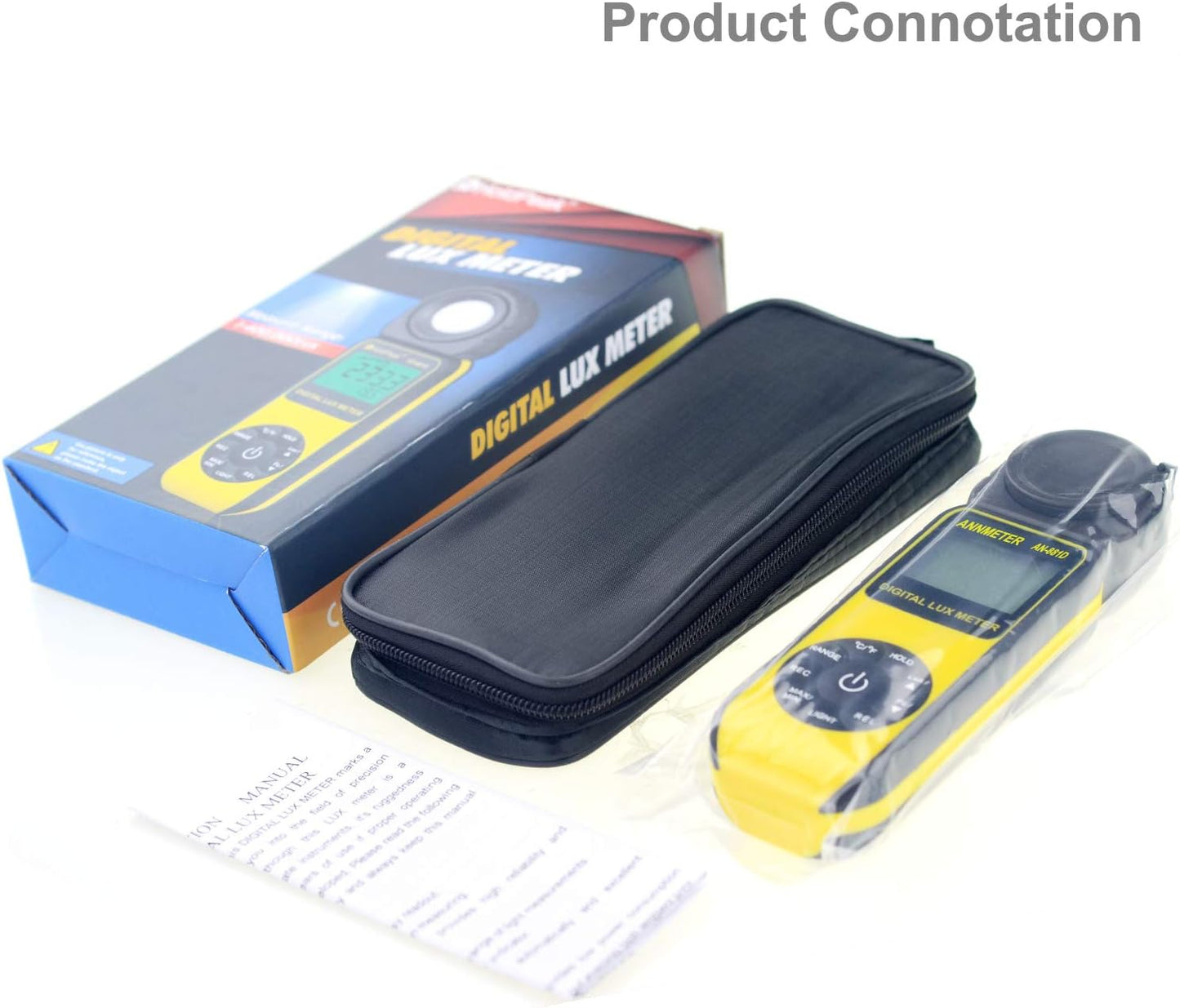 Digital Lux/Foot Candle Light Meter, Illuminance Lumen Tester 0.01~400,000 Lux, Handheld Luxometro AI-881D for LED Plant Grow Lighting, Luxmeter W/Data Logging & Rotatable Detector