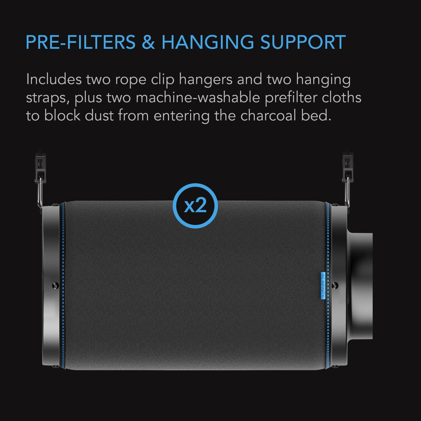AC Infinity Carbon Filter, 6" Australian Charcoal