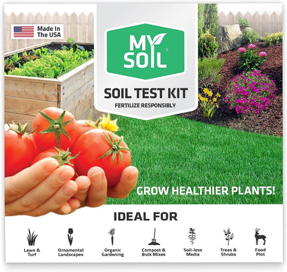 Mysoil Soil Test Kit, Unlock Your Lawn & Garden Potential, Complete & Accurate Nutrient and Ph Analysis with Recommendations Tailored to Your Soil and Plant Needs