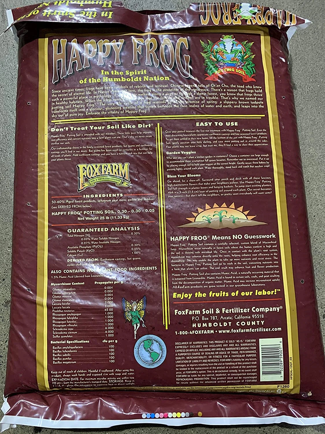 FX14047 Happy Frog Ph Adjusted Garden Potting Soil Mix 2 Cubic Feet