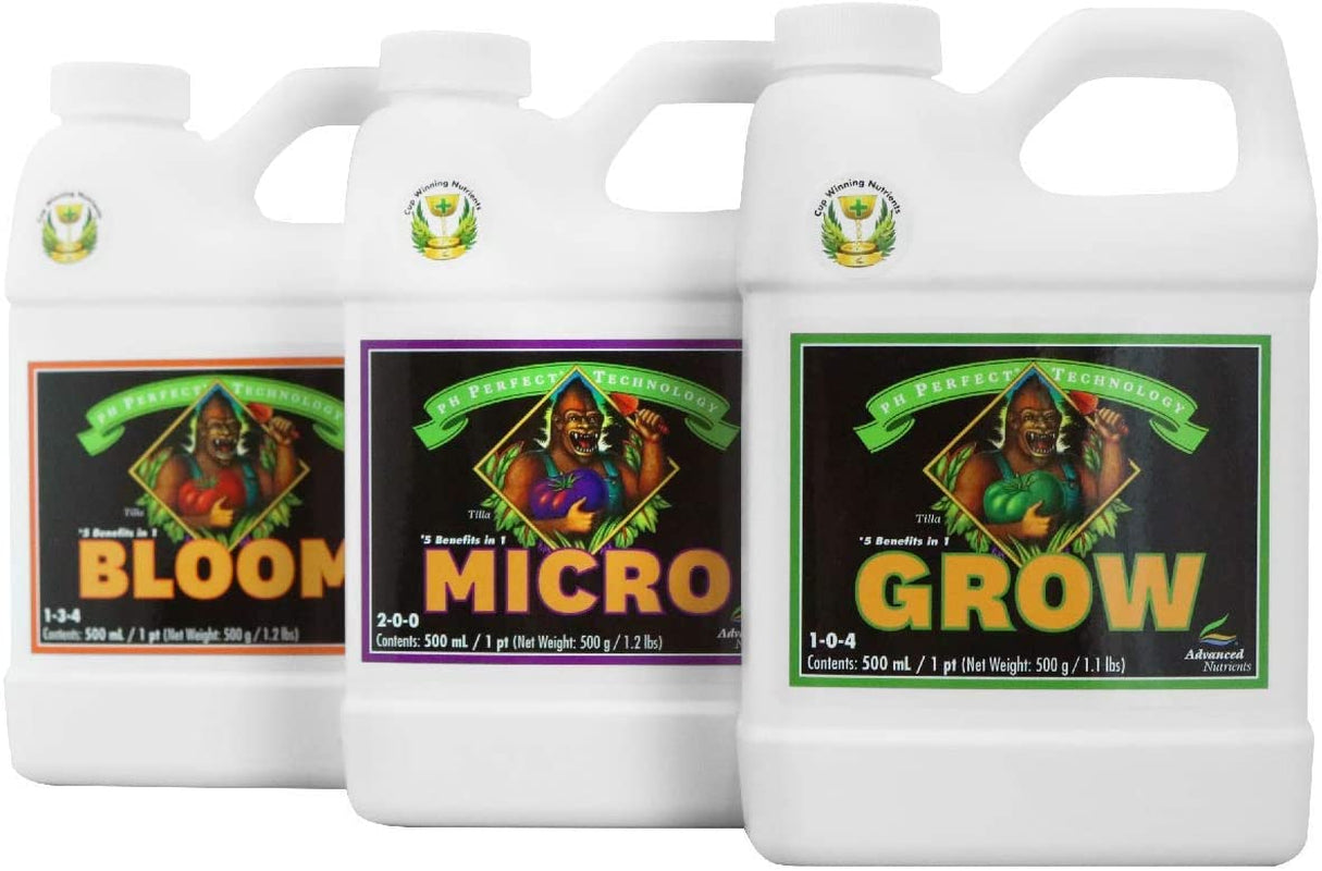 ANBGMBD500 Bloom, Micro, Grow Fertilizer Bundle, 500Ml Each, Original Version