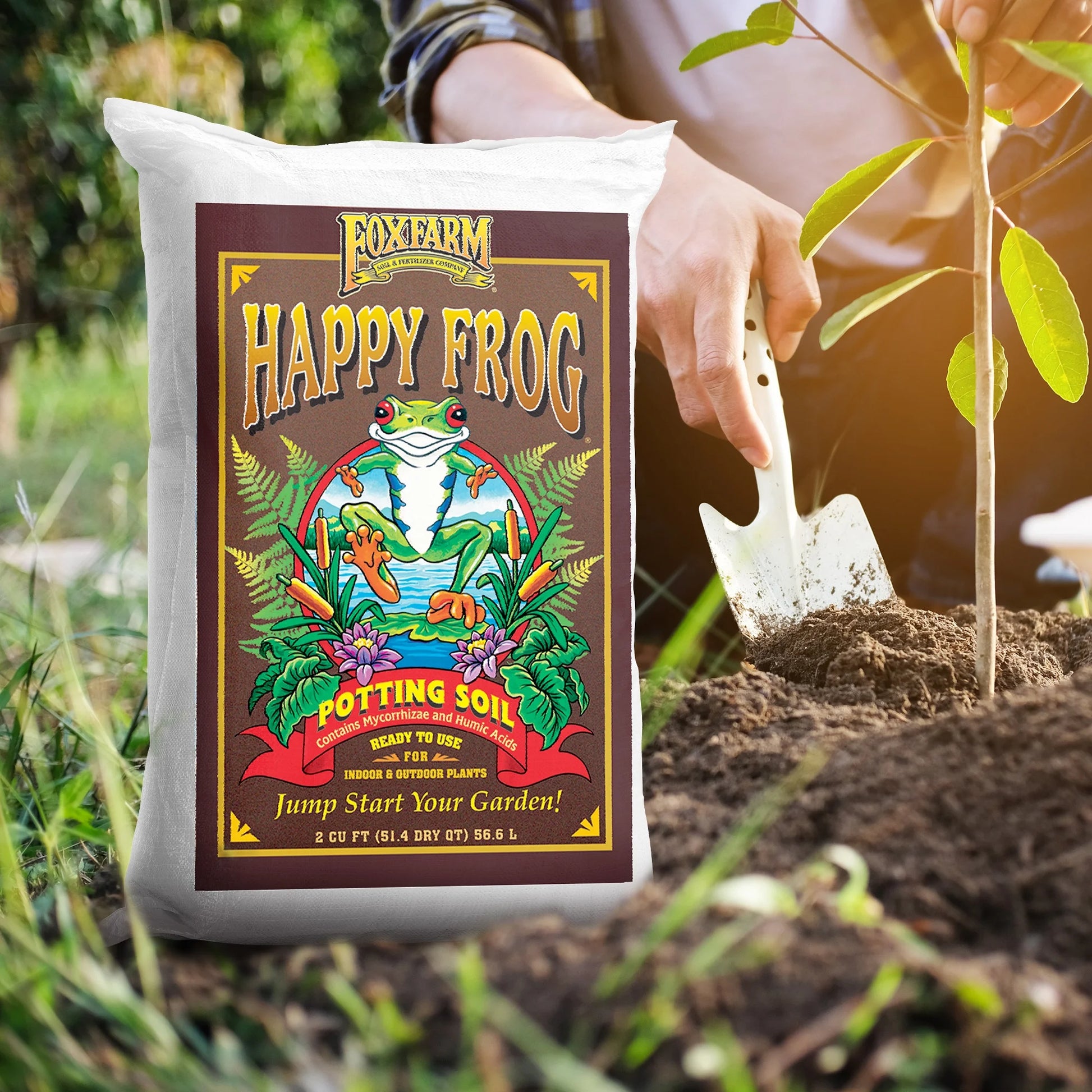 FX14047 Happy Frog Ph Adjusted Garden Potting Soil Mix 2 Cubic Feet