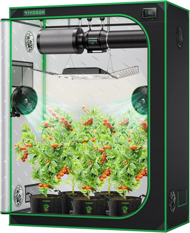 High Reflective Mylar Grow Tent with Observation Window and Floor Tray