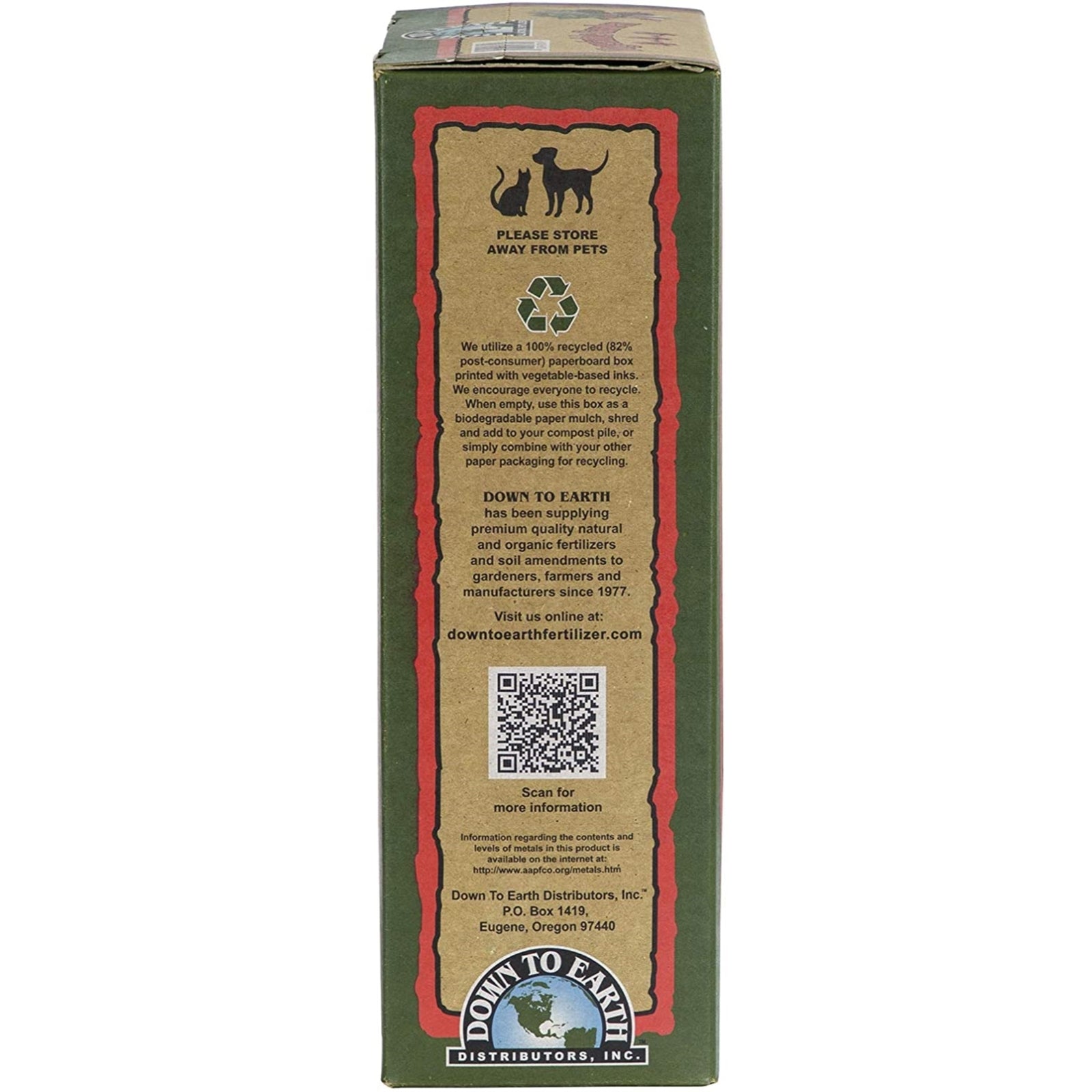 Down to Earth (#07854) Organic Vegetable Garden Fertilizer 4-4-4, 5# Box