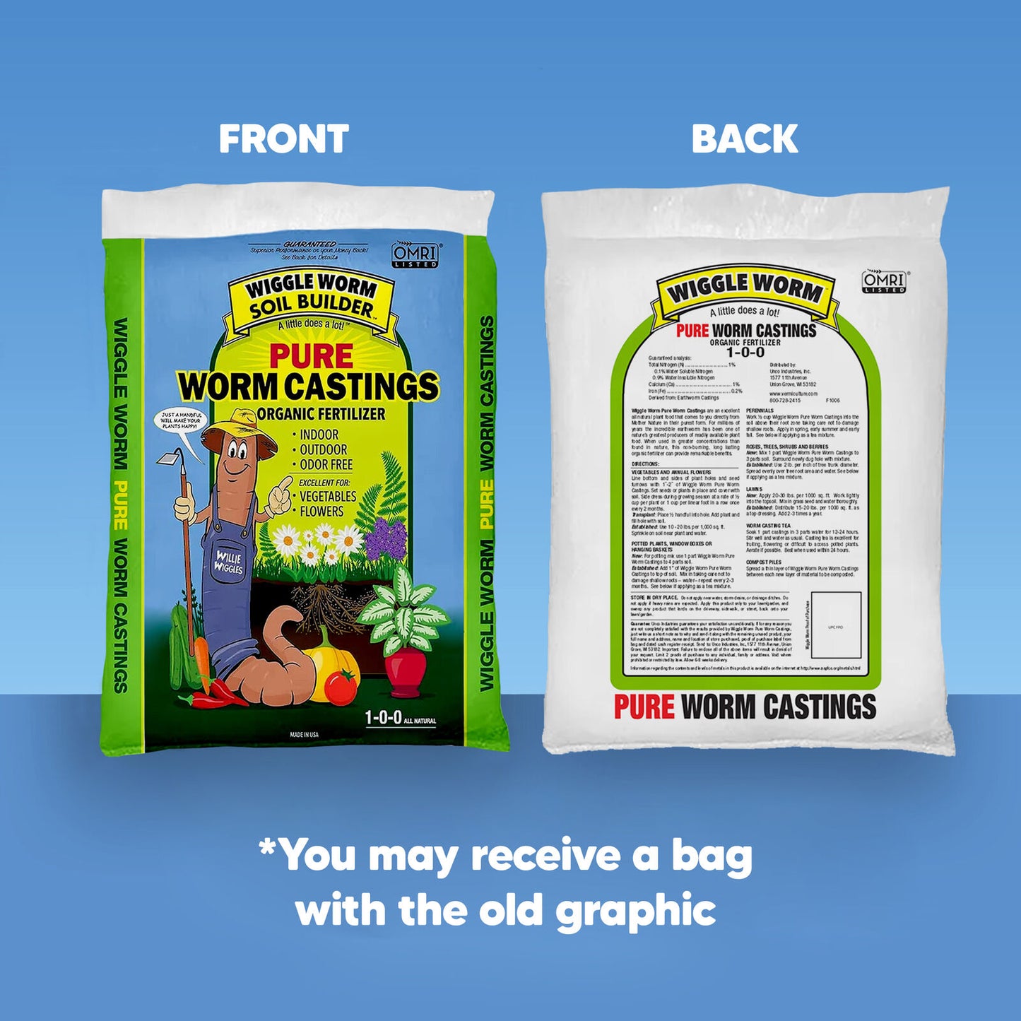 Wiggle Worm Worm Castings Organic Fertilizer, Soil Builder, 30-Lbs