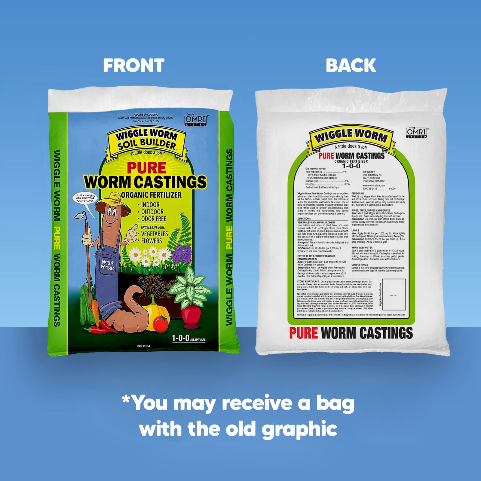 Wiggle Worm Worm Castings Organic Fertilizer, Soil Builder, 30-Lbs