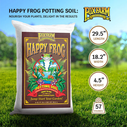 FX14047 Happy Frog Ph Adjusted Garden Potting Soil Mix 2 Cubic Feet