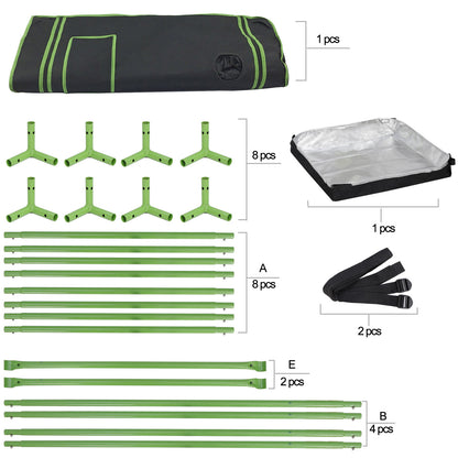 24""X24""X36" Indoor Hydroponic Grow Tent with Observation Window and Floor Tray