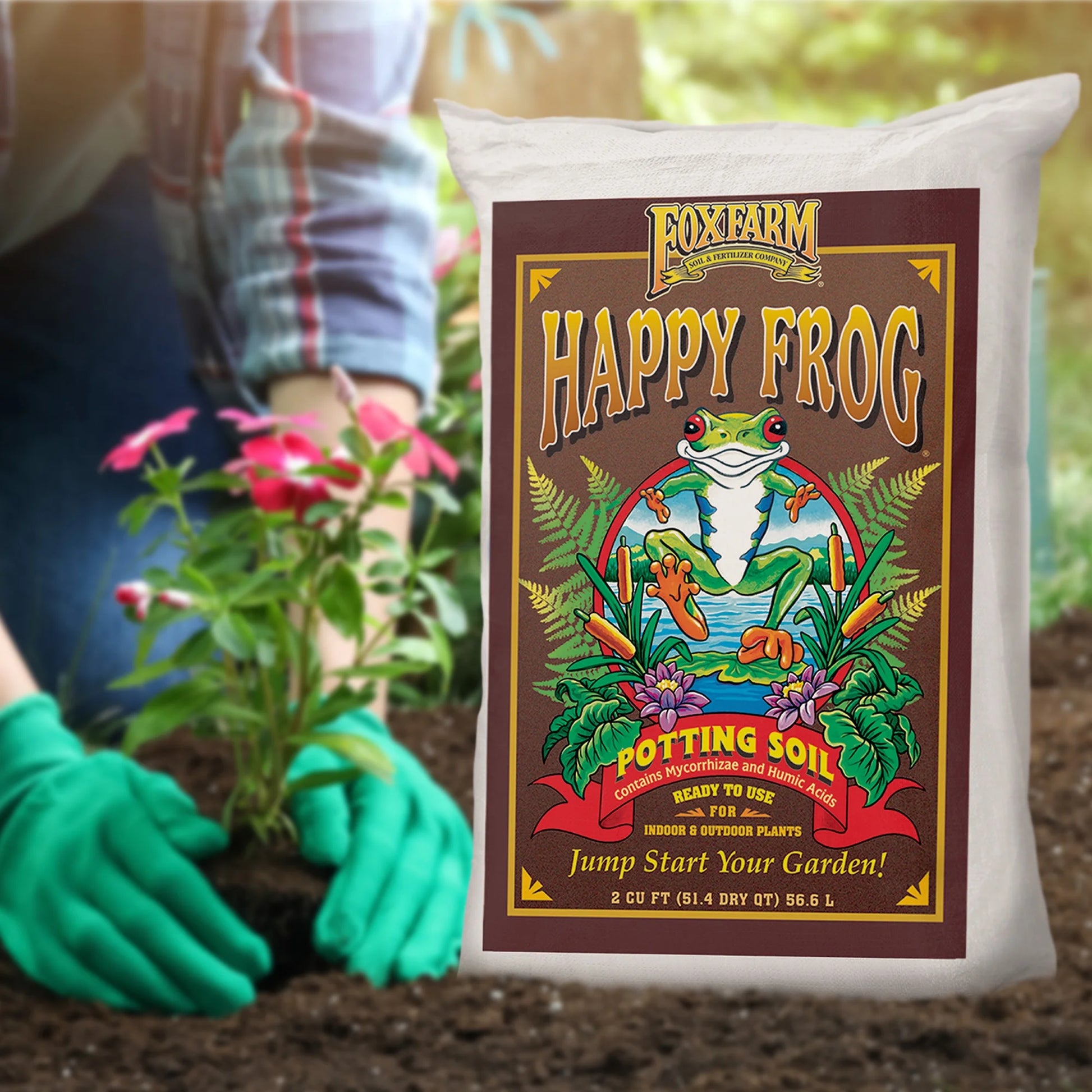 FX14047 Happy Frog Ph Adjusted Garden Potting Soil Mix 2 Cubic Feet