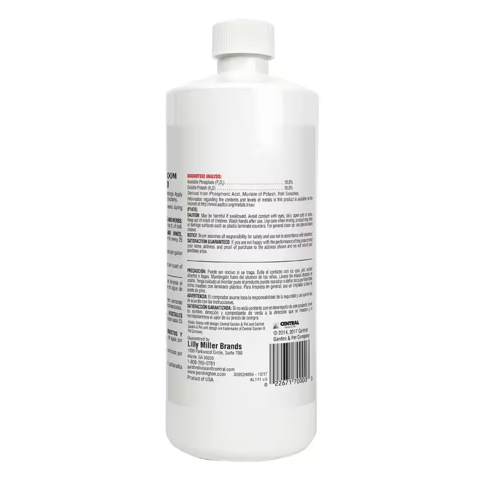 Morbloom 32 Oz. (1 Qt.) Liquid Flowering Plant Food Fertilizer Concentrate 0-10-10