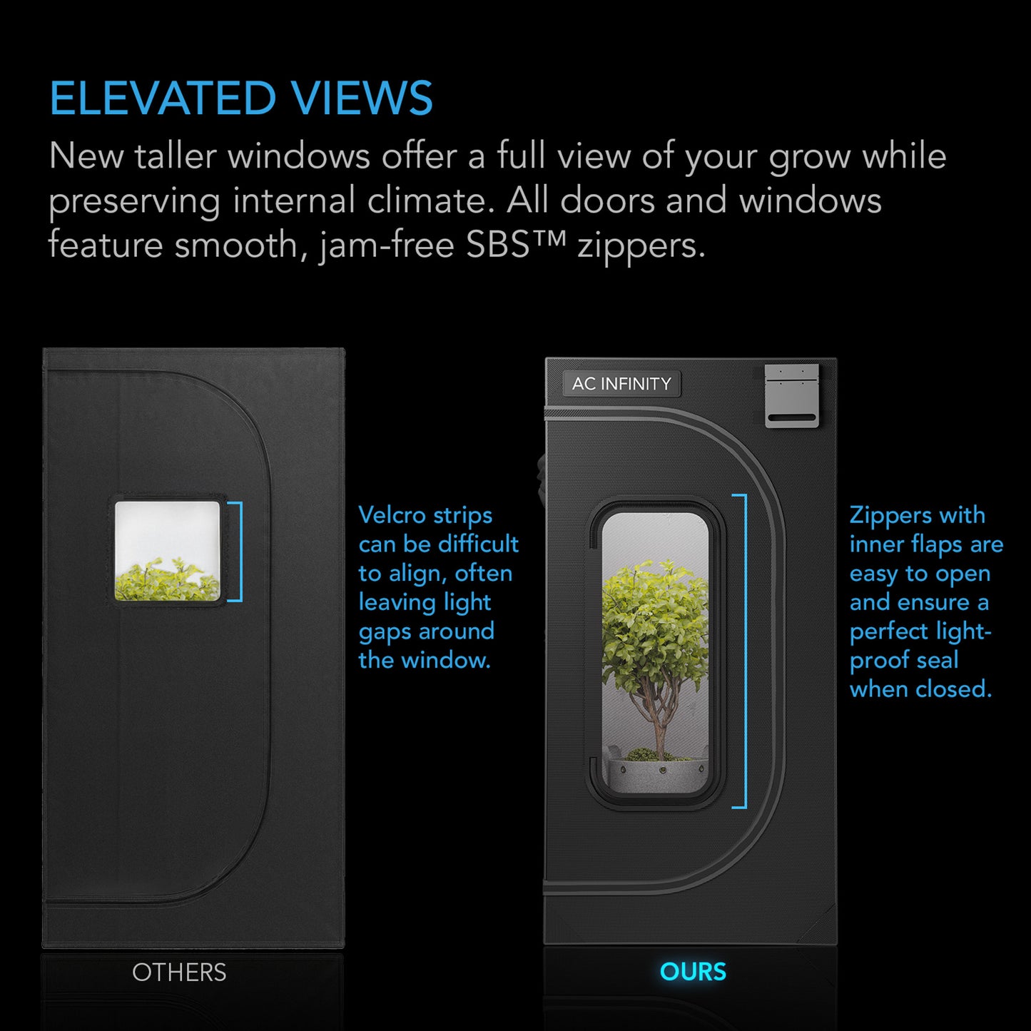 AC Infinity CLOUDLAB 5x5 Advance Grow Tent, 60"x60"x80"